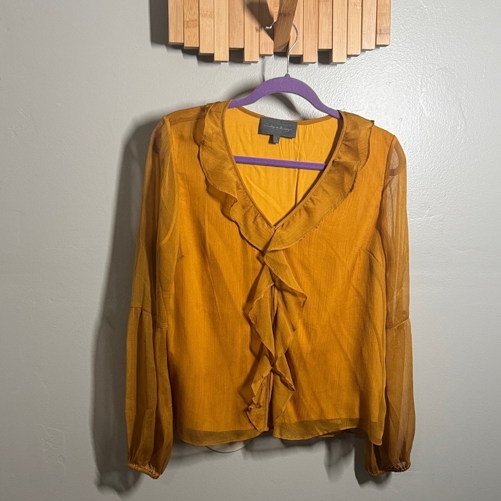 Sunday in Brooklyn Amber Ruffle Blouse